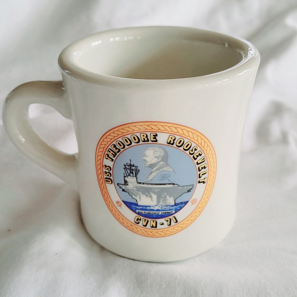 USS Theodore Roosevelt CVN-71 Diner Coffee Mug-Vintage